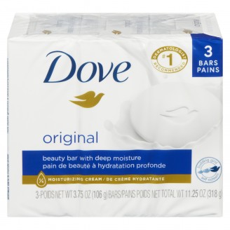 Dove Beauty Bar with Deep Moisture Original Bars, 3 Pack x 106 g